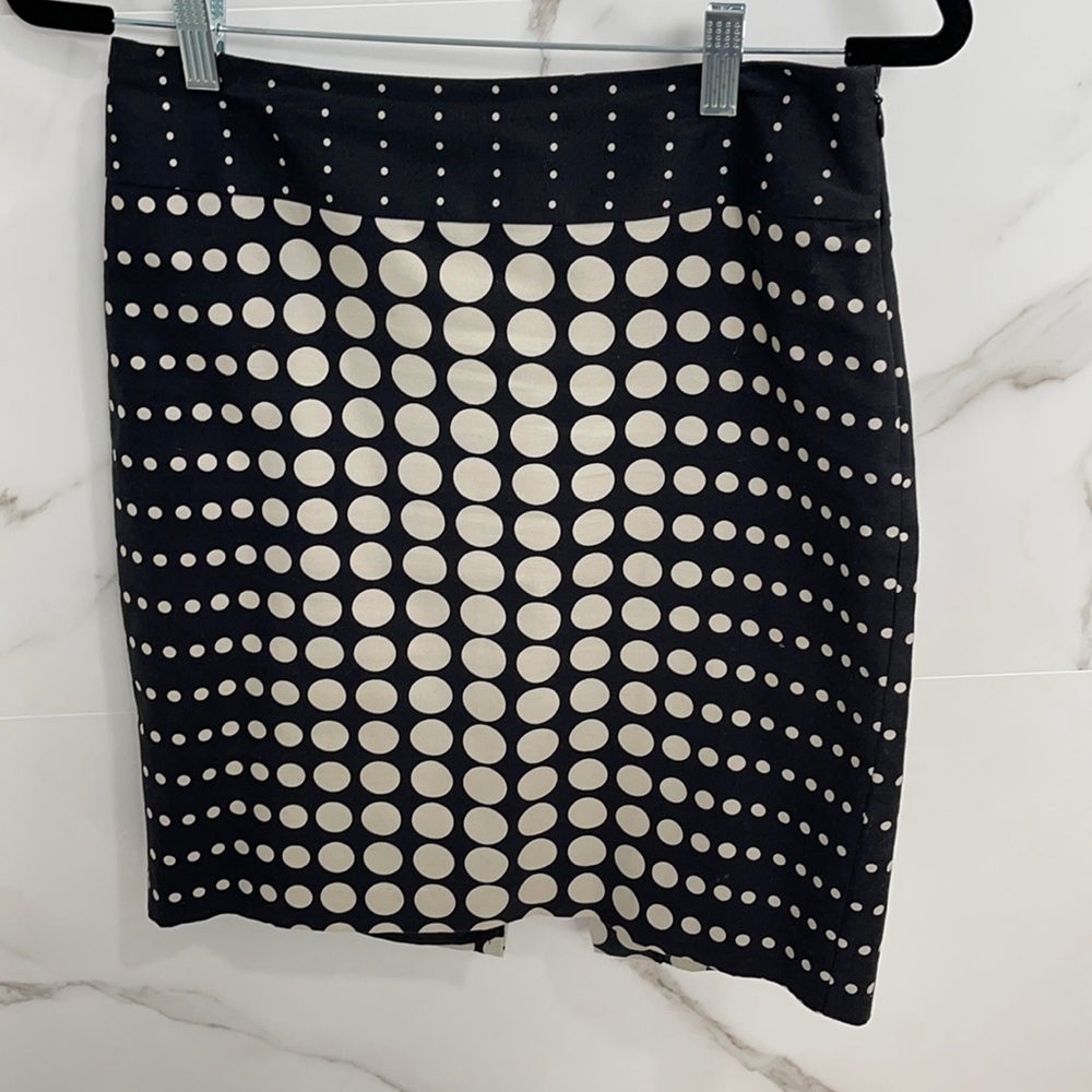 Polka Black and Tan pencil skirt The Limited